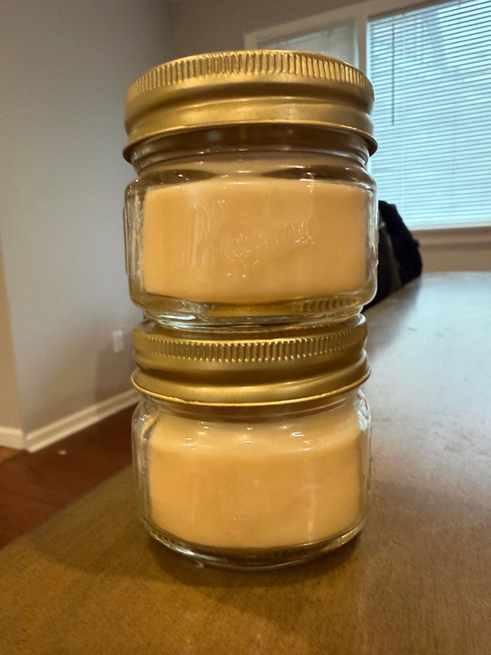 Aspire Cream Soy Candles in Gold Screw-Top Jars - Set of 2